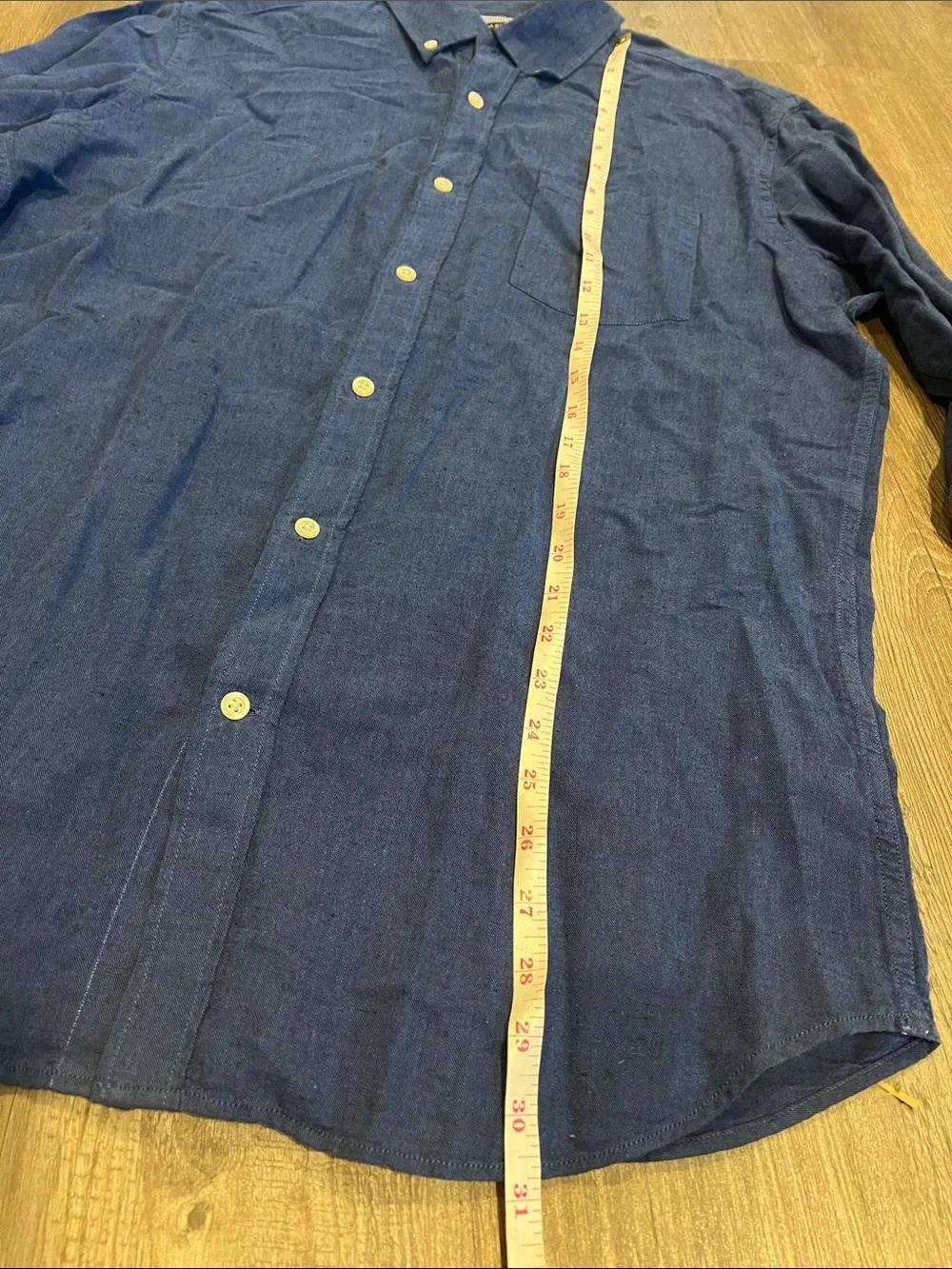 Banana Republic Men’s Blue Button-Down Linen Cotton blend Shirt L